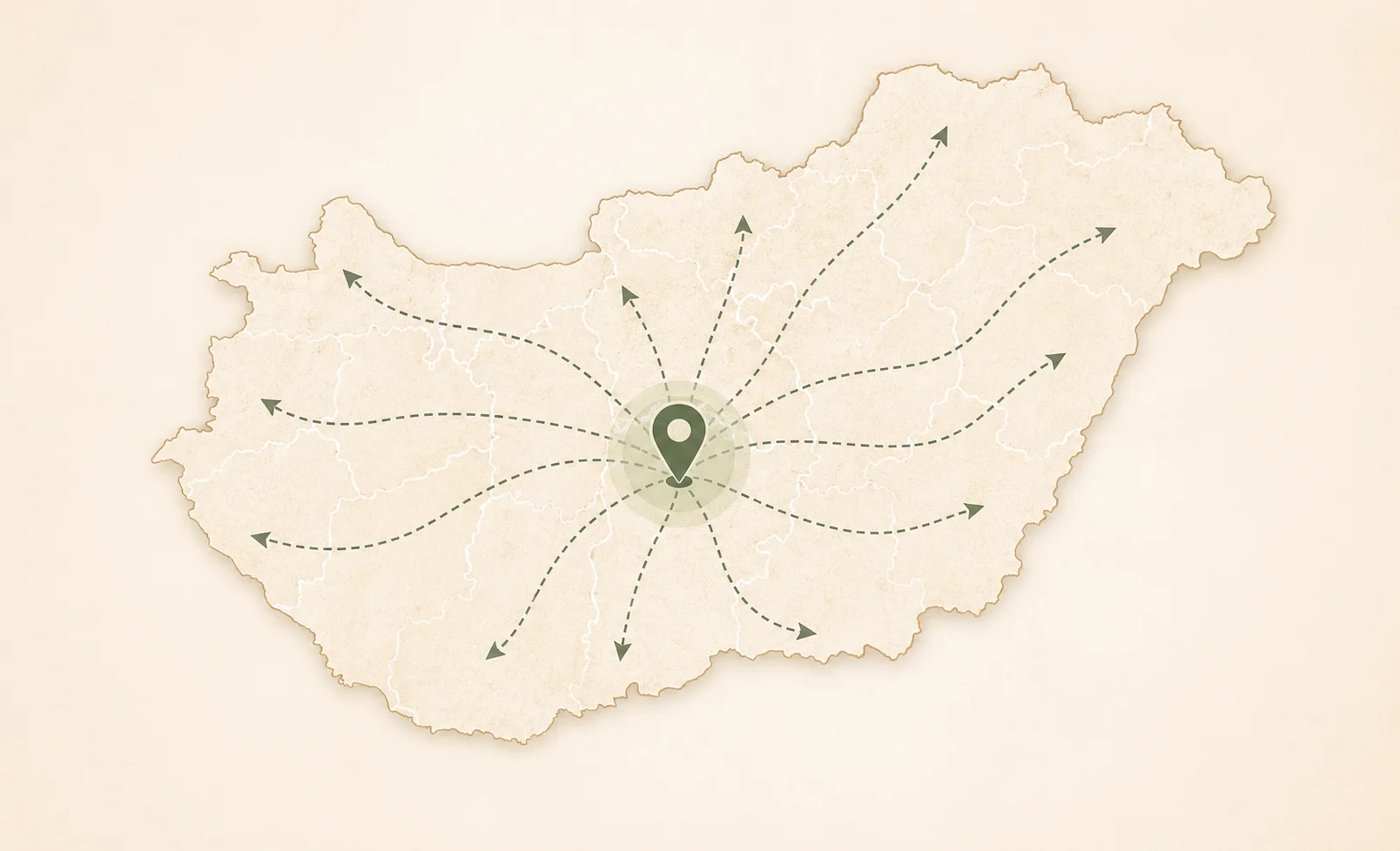 Magyarország szolgáltatási térkép