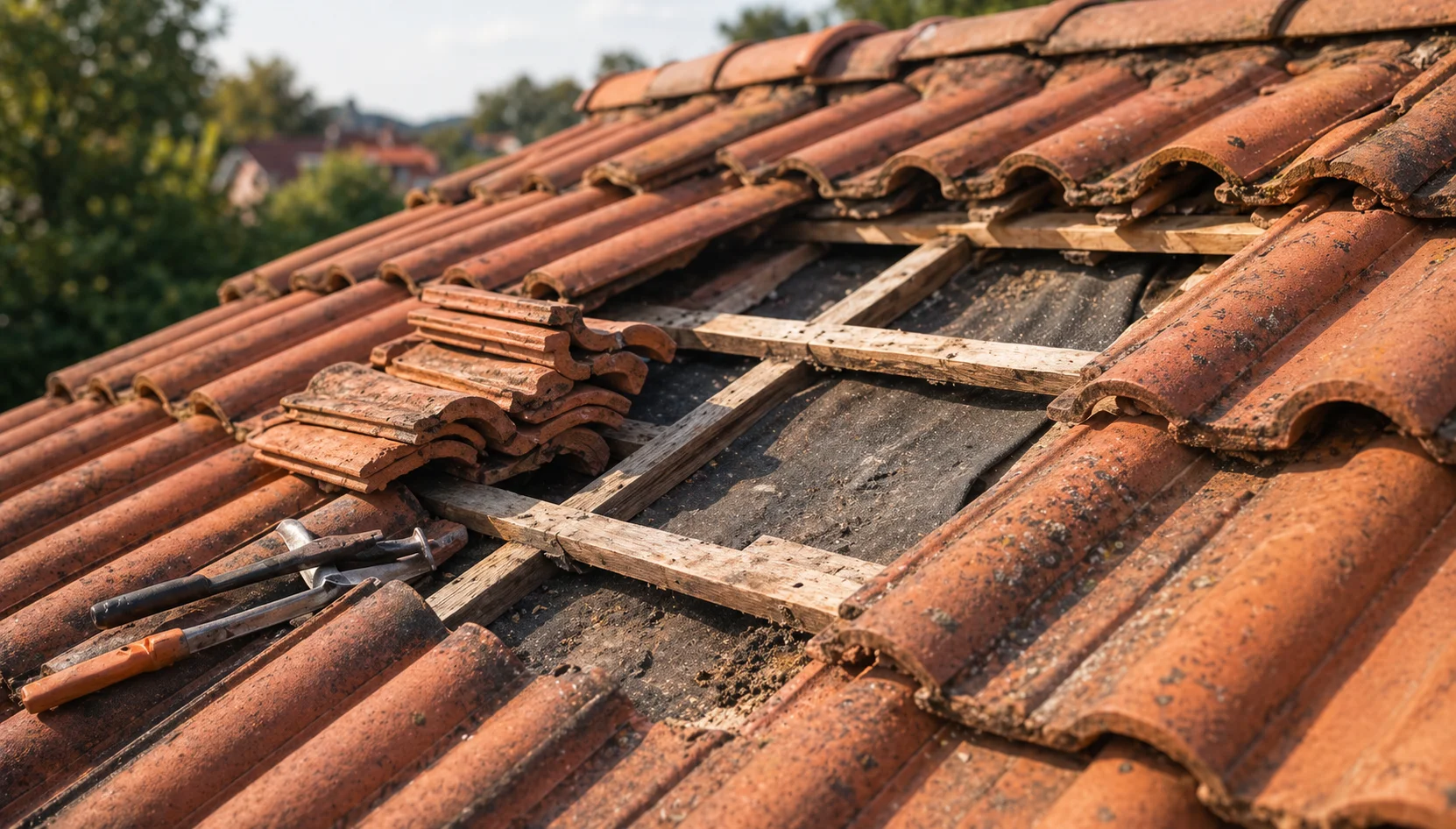 Lapos tető javítás